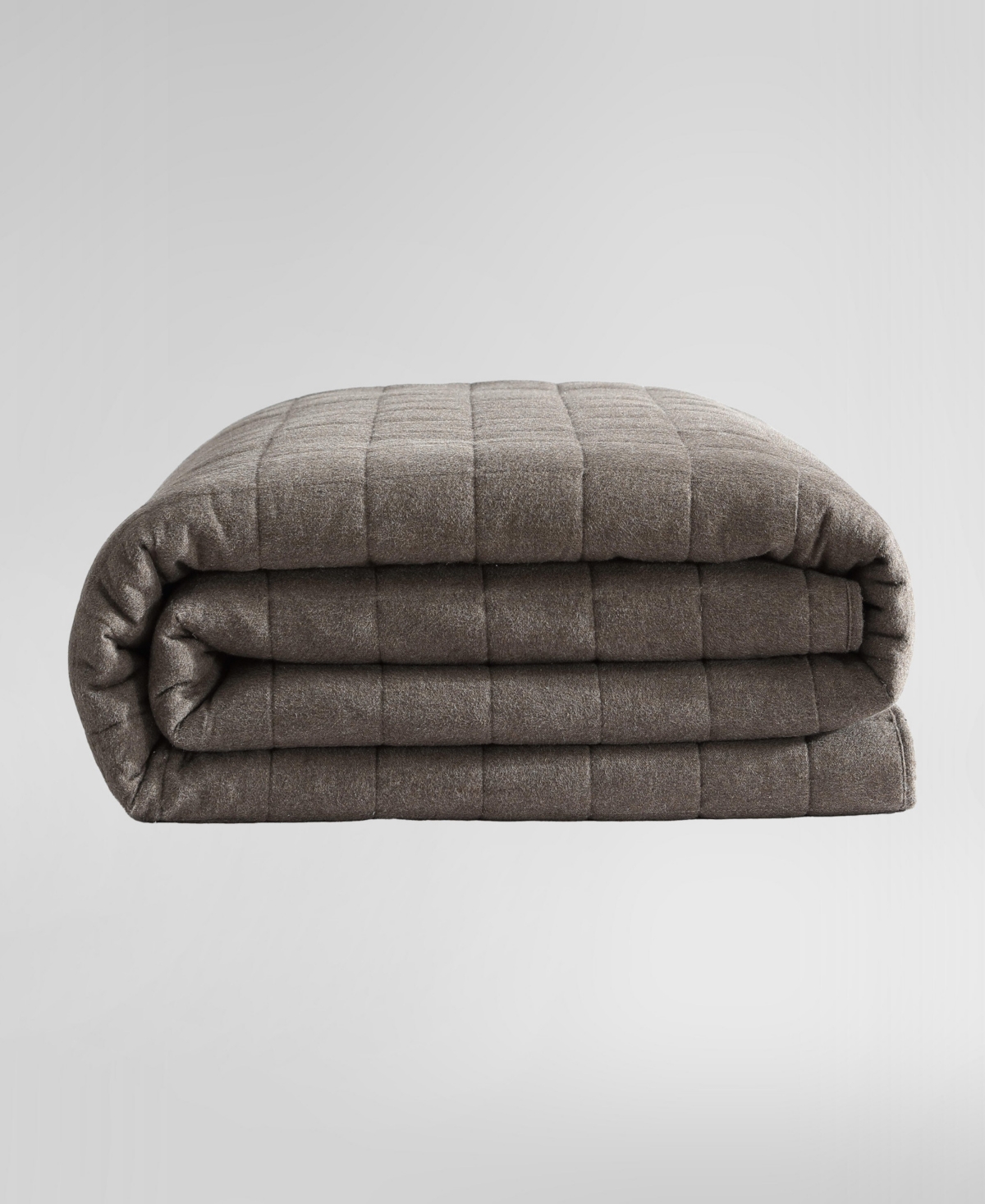 Calvin Klein Melange Flannel Quilt In Chocolate