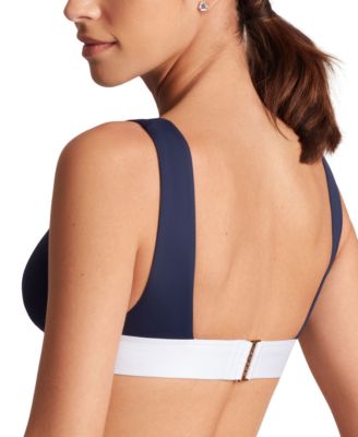 Women's Banded Modern V-Neck Bikini Top
