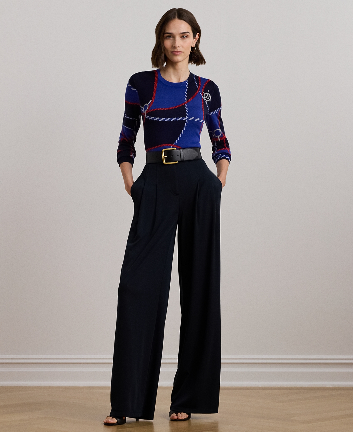 Lauren Ralph Lauren Petite Slim-Fit Printed Sweater