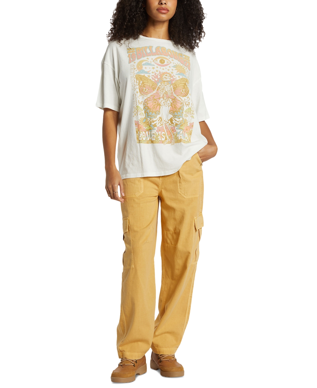 Billabong Juniors' Love Is All Graphic Cotton Short-Sleeve T-Shirt