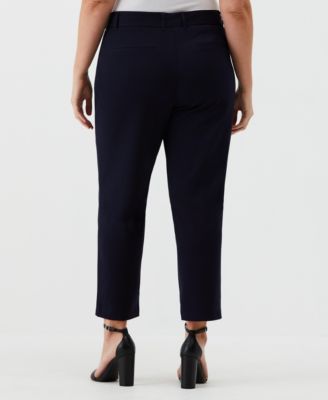 Plus Size Straight Leg Ankle Pants