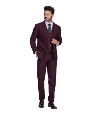 Men's 3-Piece Slim Fit Check Suit