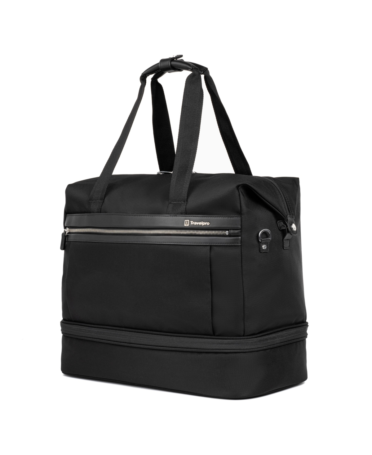 Travelpro Platinum Elite Drop-bottom Weekender In Shadow Black