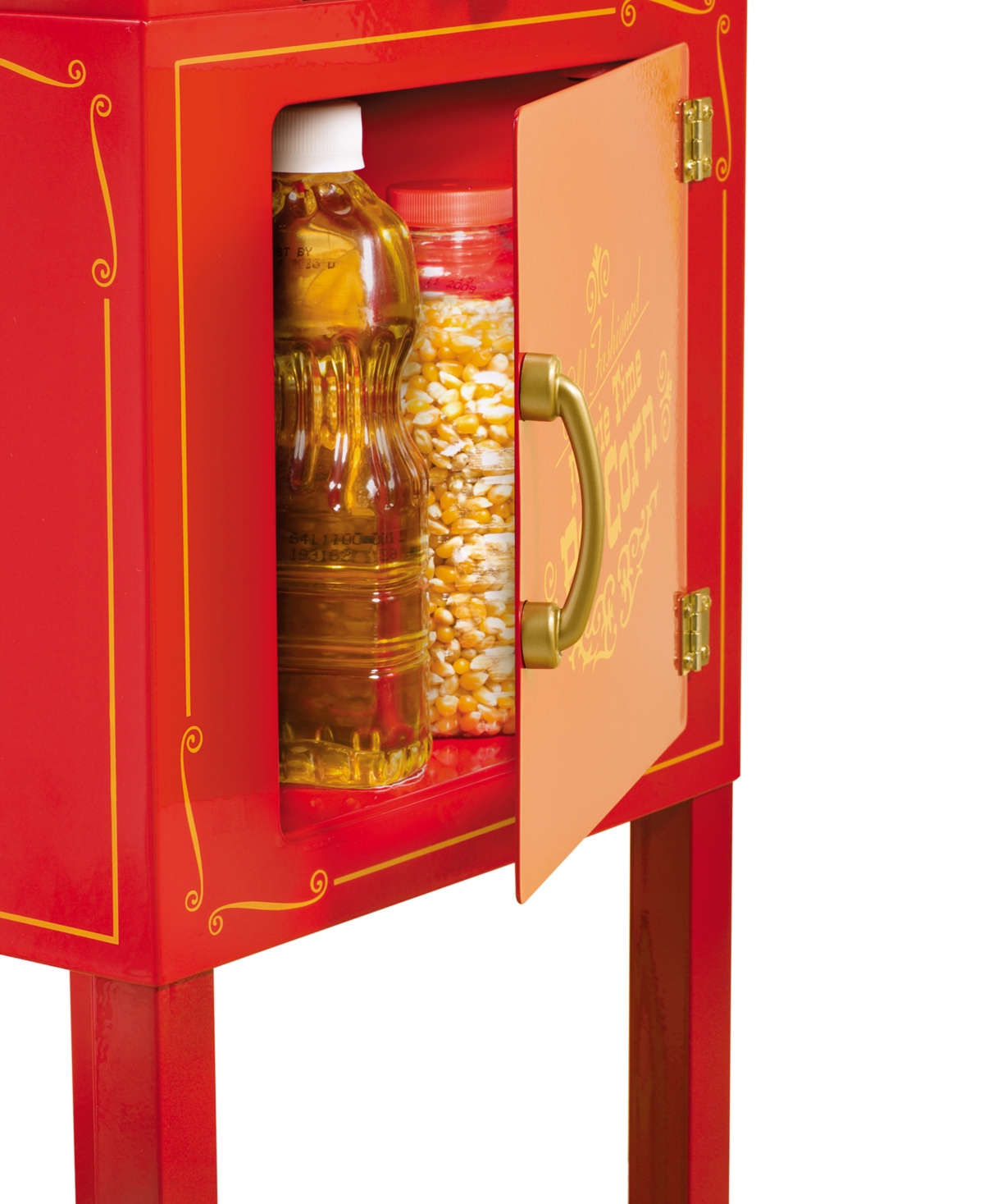 Nostalgia 10-cup Popcorn Cart Nkpcrt2548rd In Red
