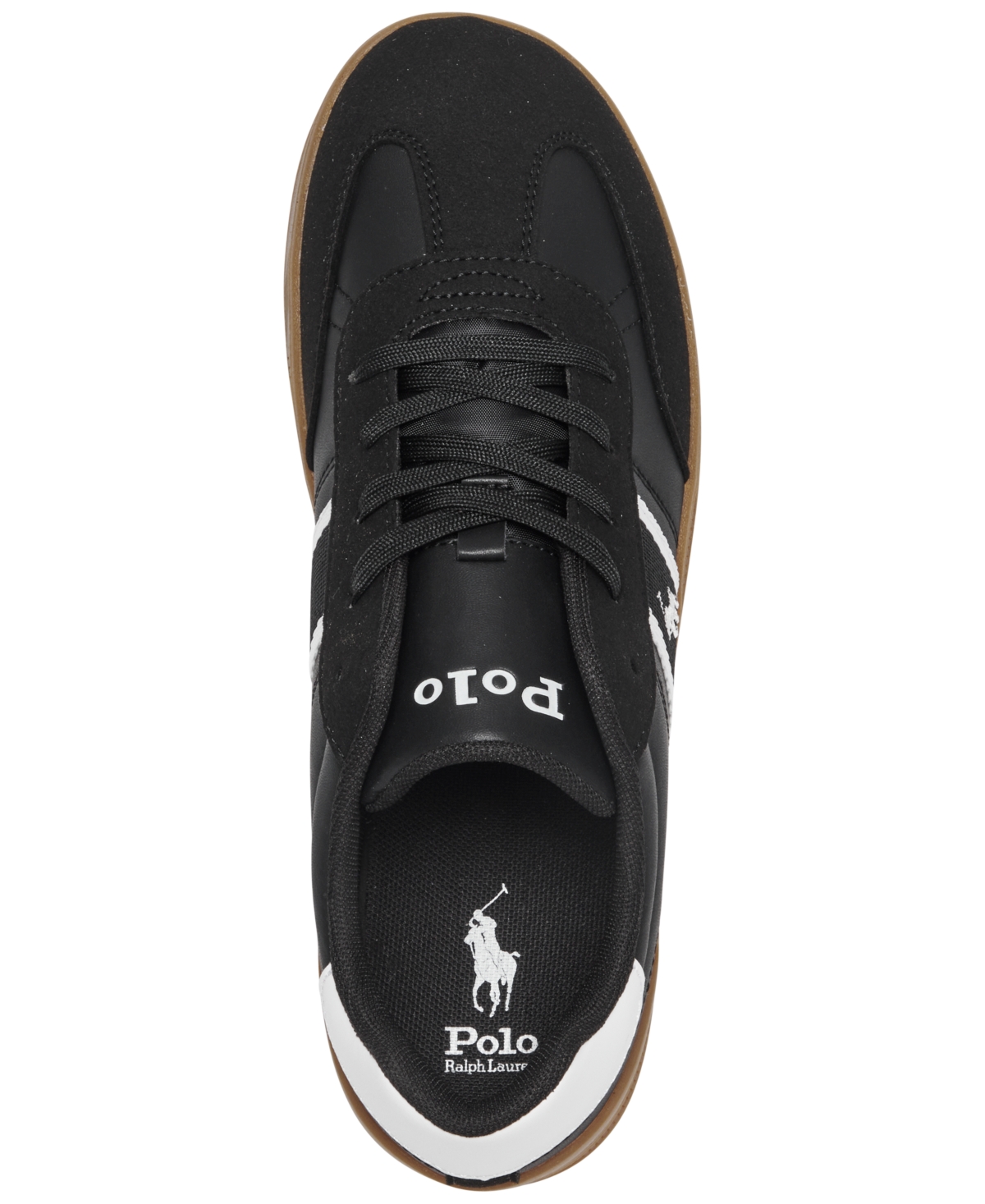 Polo Ralph Lauren Big Kids Heritage Court Ii T-Toe Casual Sneakers from Finish Line -White