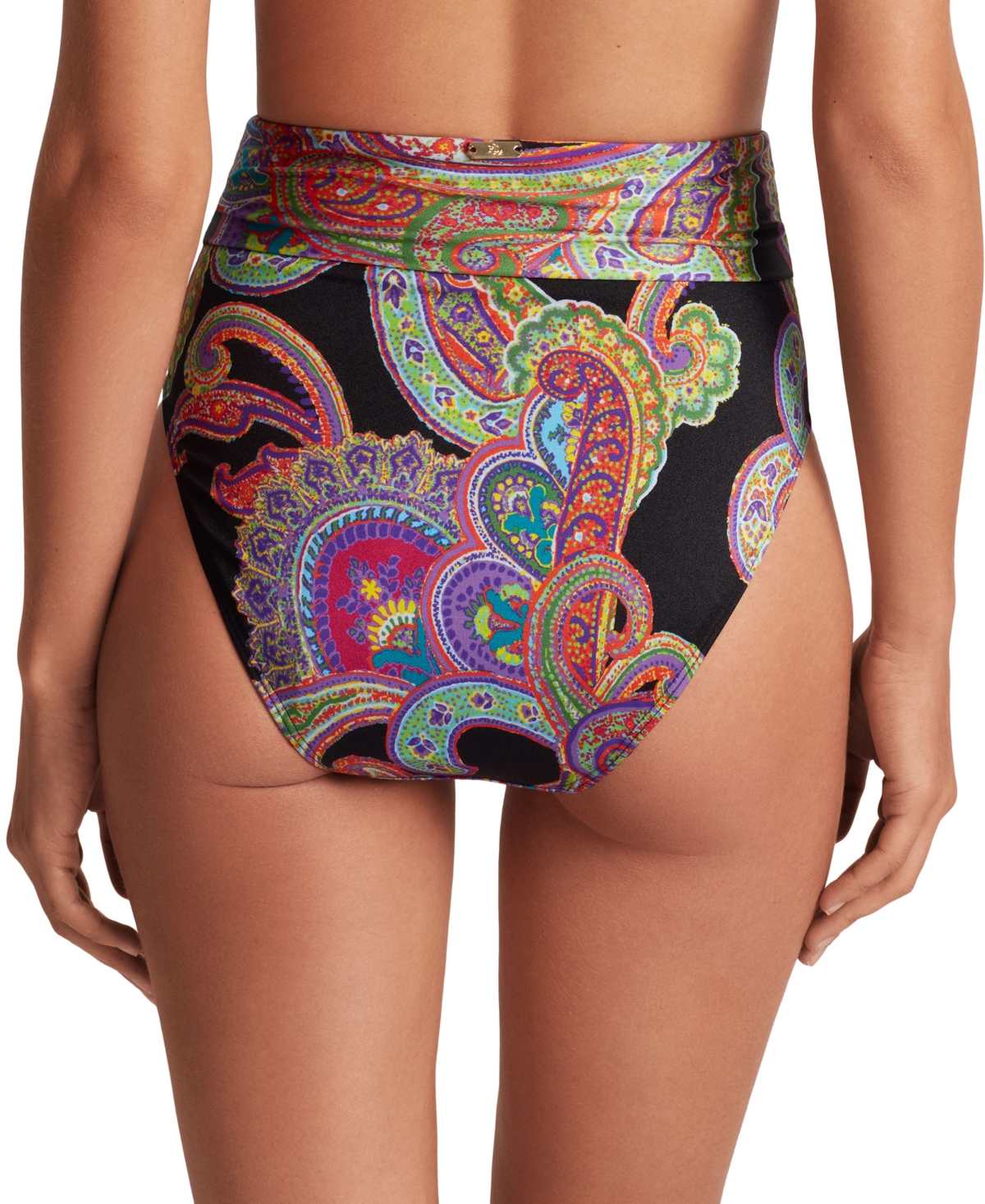Shop Ralph Lauren Women's Paisley-print High-waist Bikini Bottoms In Bordado Paisley