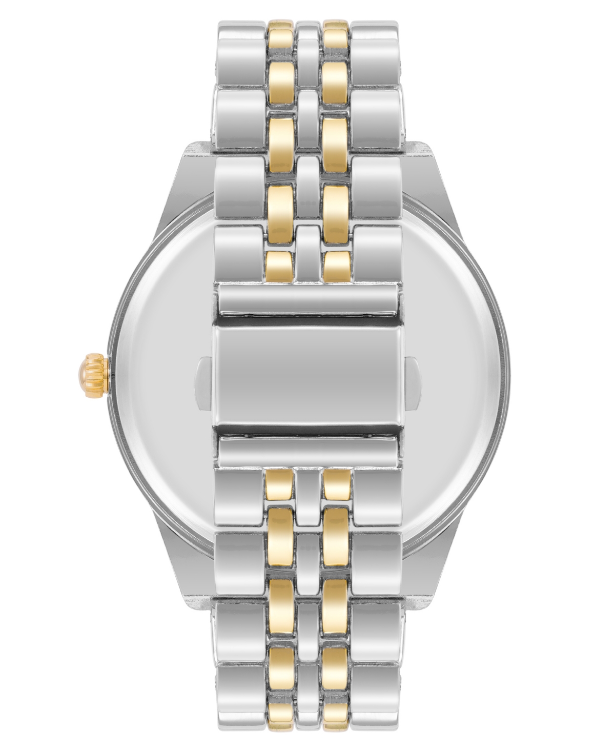 Steve Madden Men's Coin Edge Silver-Tone and Gold-Tone Alloy Metal Watch, - Silver-Tone/Gold-Tone