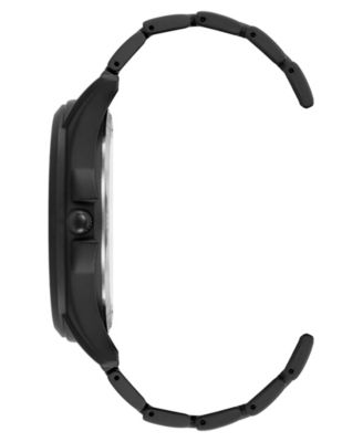 Steve Madden Men's Detailed Champagne and Black Alloy Metal Watch, 45mm