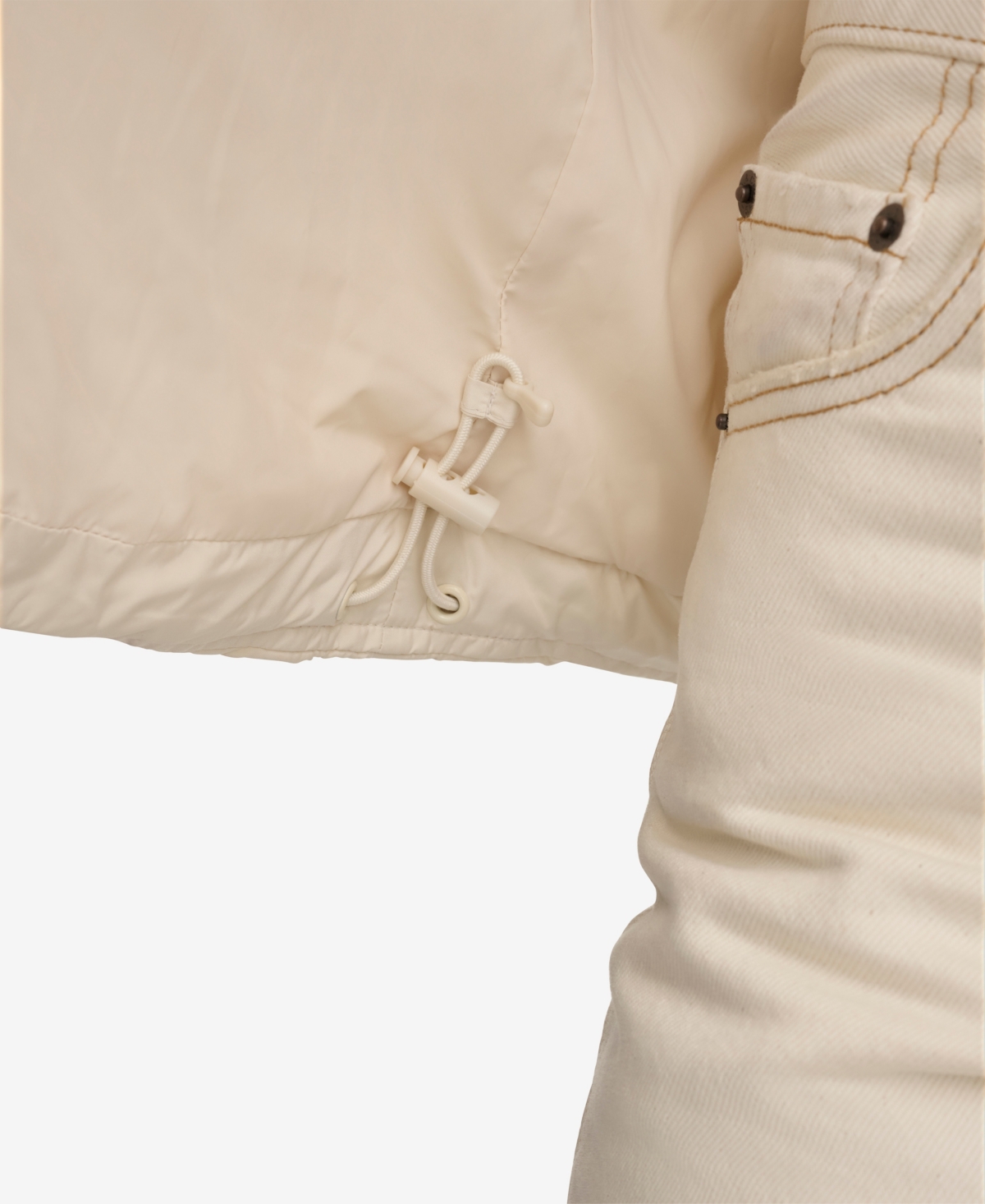 Levi's Women's Quilted Hooded Puffer Jacket In White