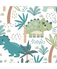 Dino Tummy Time Mat and Security Blanket Crib Bedding Set, 4-Piece Set