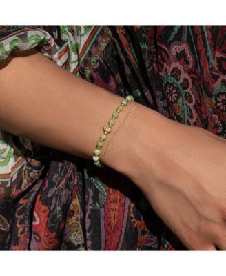 Enlightened Soul - Buddha Jade Gold Chain Bracelet