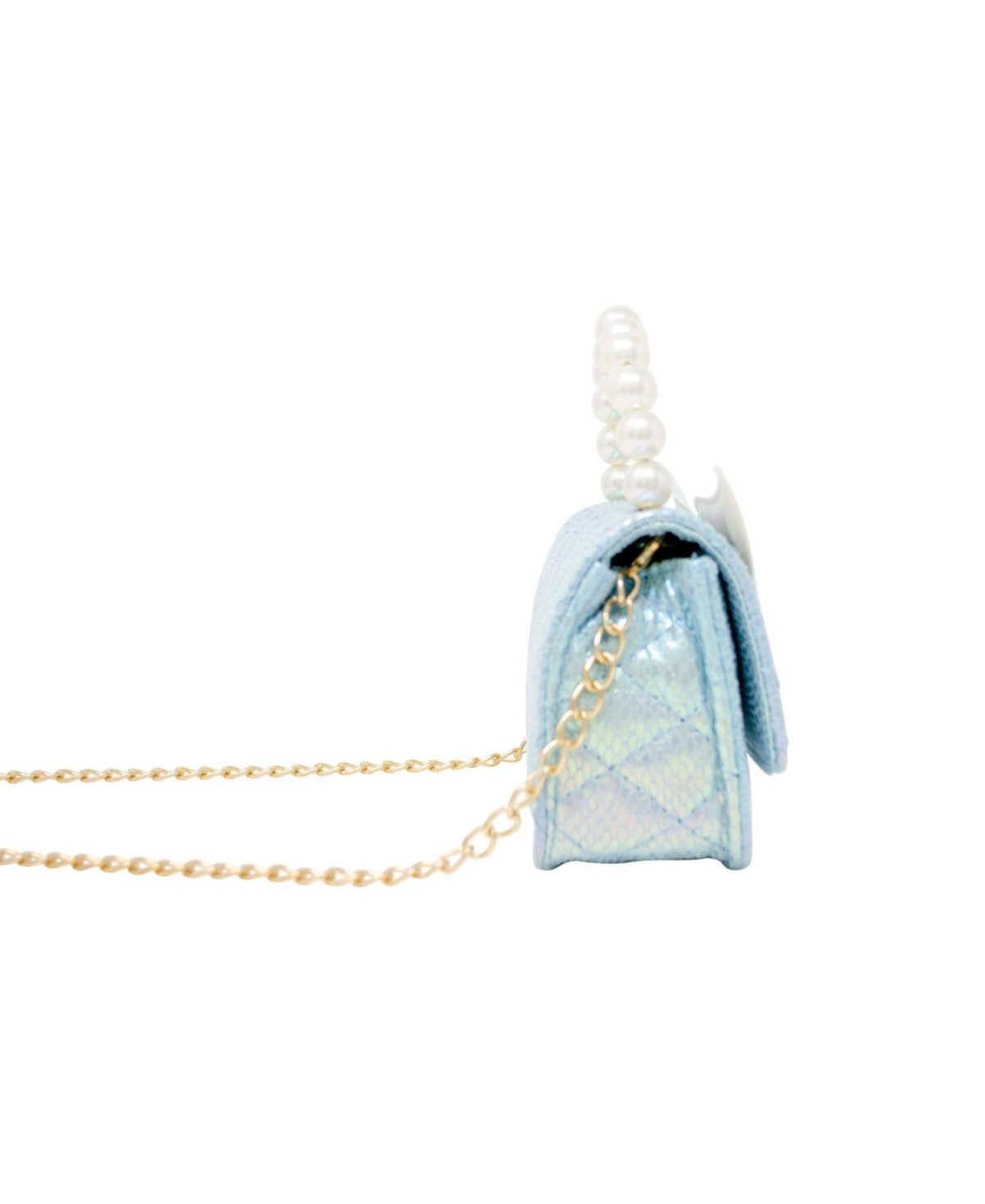 Tiny Treats + Zomi Gems Girls Mermaid Tail Pearl Handle Bag,- Blue