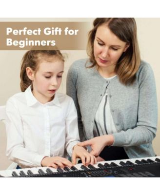 61-Key Portable Electronic Keyboard Piano with Stand and Stool