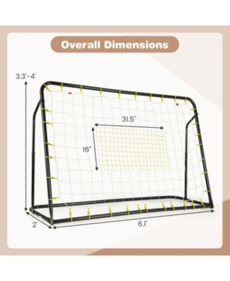2-in-1 Kids Soccer Rebounder and Soccer Goal with Adjustable Height