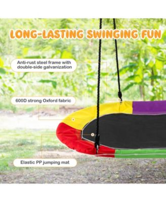 60 Inches Saucer Swing with LED Lights for Kids and Adults