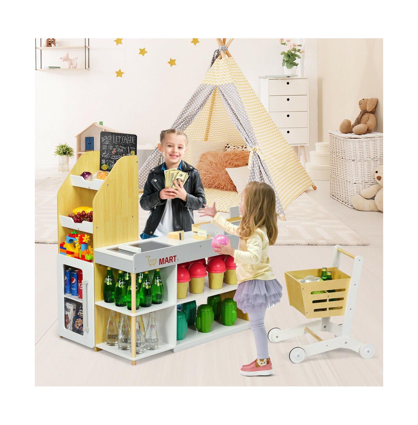 Детский игровой набор HONGGE Grocery Store Playset with Working Scanner and Register, Ages 3+ — фото 8