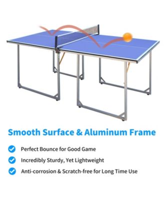 6FT Portable Table Tennis Table Set – Foldable Ping Pong Table for Indoor & Outdoor