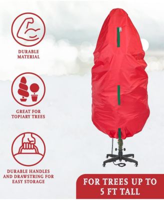 Upright Christmas Tree Storage Bag For Topiary and Holiday Tree up to 5 ft Tall
