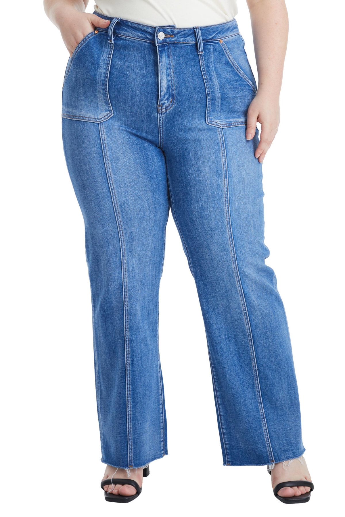 BAYEAS PLUS SIZE JESS HIGH RISE RELAXED STRAIGHT JEANS 