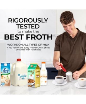 Powerful Handheld Mini FrothMate Milk Frother Stainless Steel - No Stand