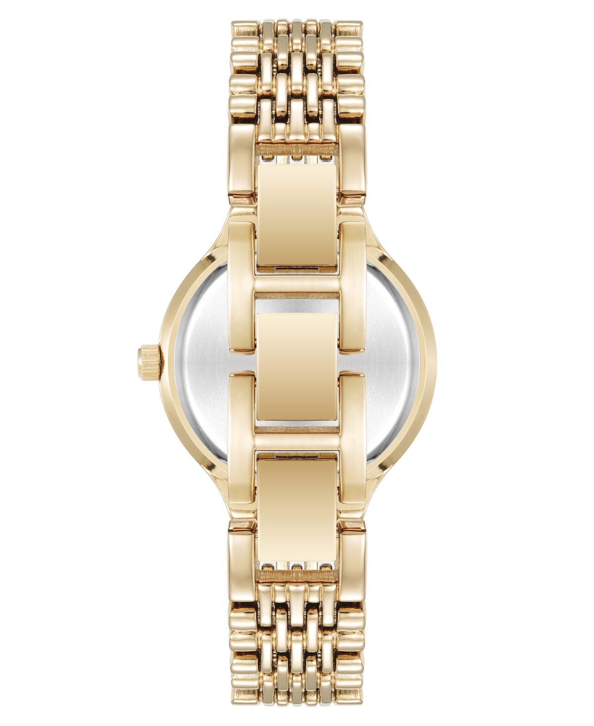 Anne Klein Women's Quartz Iconic Roman Numeral Bezel Gold-Tone Alloy Metal Watch, - Gold-Tone