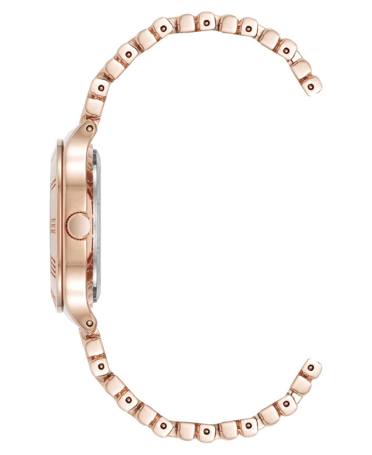 Anne Klein Women's Quartz Iconic Roman Numeral Bezel Rose Gold-tone Alloy Metal Watch, 30mm In Rose Gold-tone