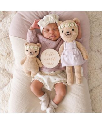 cuddle+kind Unisex Baby honey bear (flower crown) - Baby