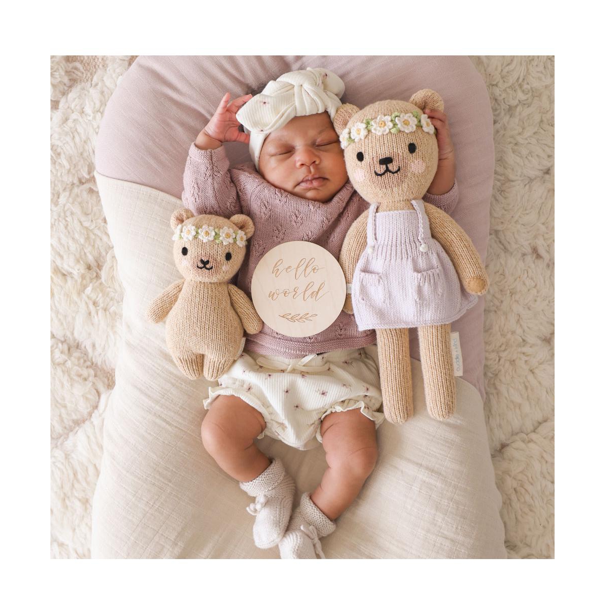 cuddle+kind cuddle+kind Unisex Baby honey bear (flower crown) - Baby -pastel brown