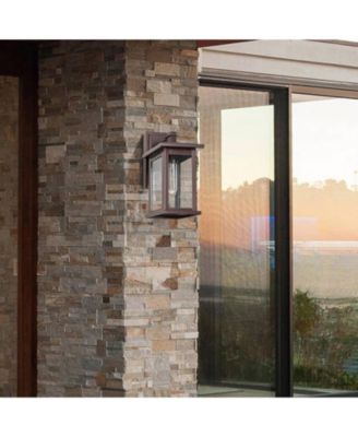 1 Set Oil Rubbed Bronze not Motion Sensing Outdoor Hardwired Wall Lantern Sconce with No Bulbs Included