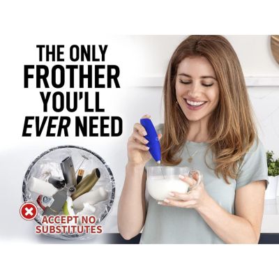 Handheld Milk Frother Stainless Steel Single Whisk with Stand