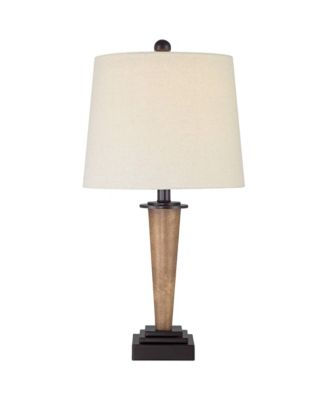 Fernbank 23 1/2" High Small Farmhouse Rustic Accent 3-Way Table Lamps Set of 2 USB Port Brown Bronze Finish Metal Charging