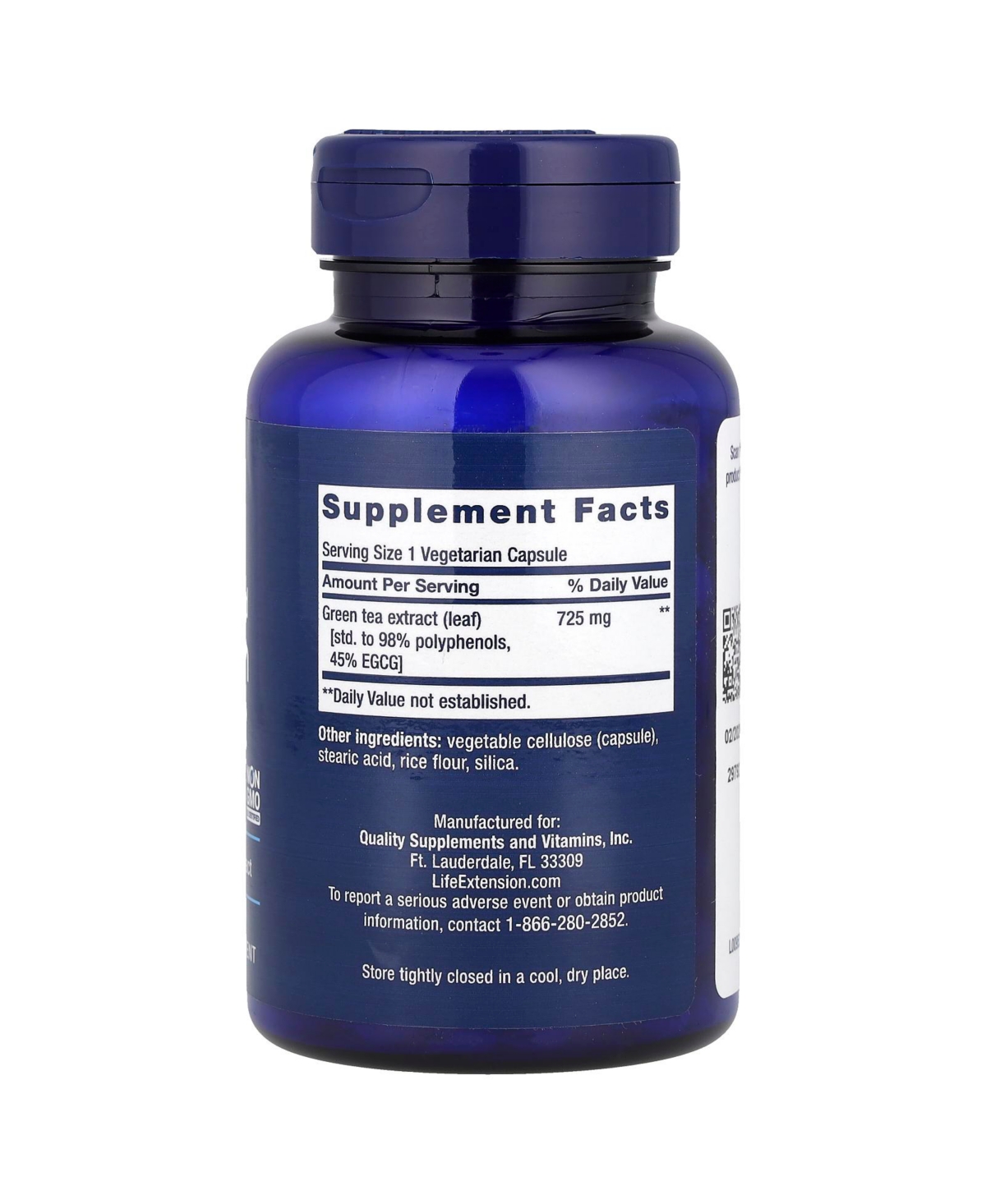 Life Extension Mega Green Tea Extract Lightly Caffeinated - Vegetarian Capsules