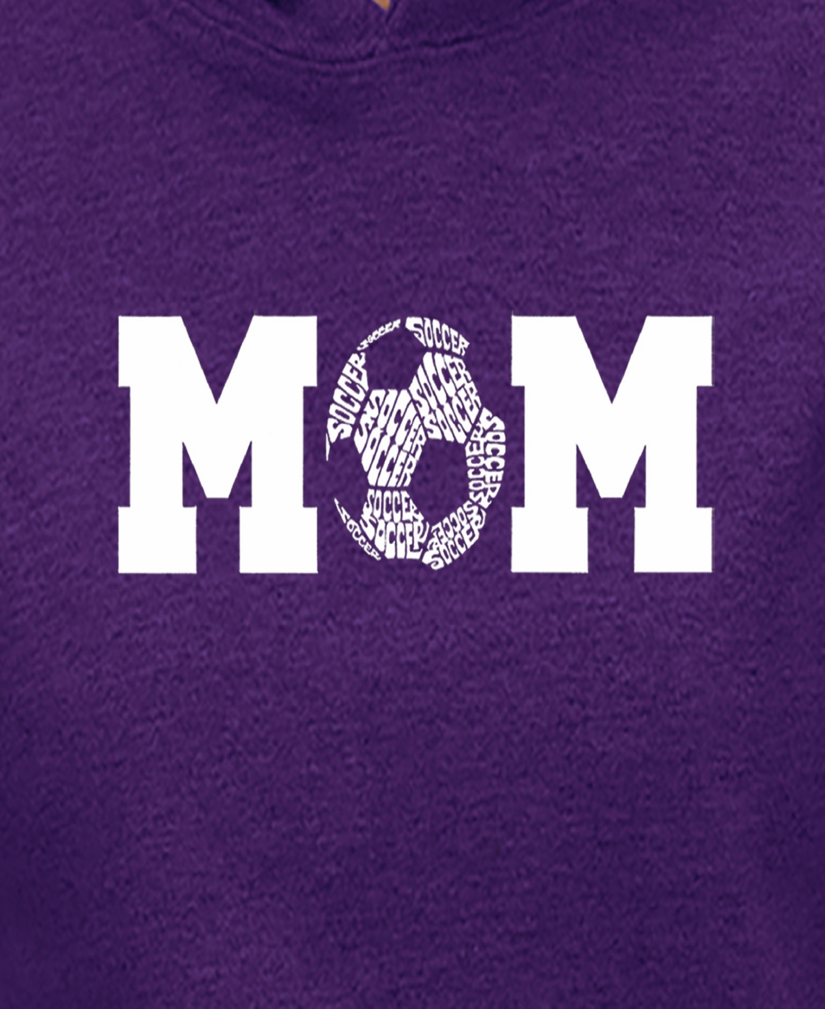 LA POP ART WOMEN'S SOCCER MOM WORD ART HOODED SWEATSHIRT 