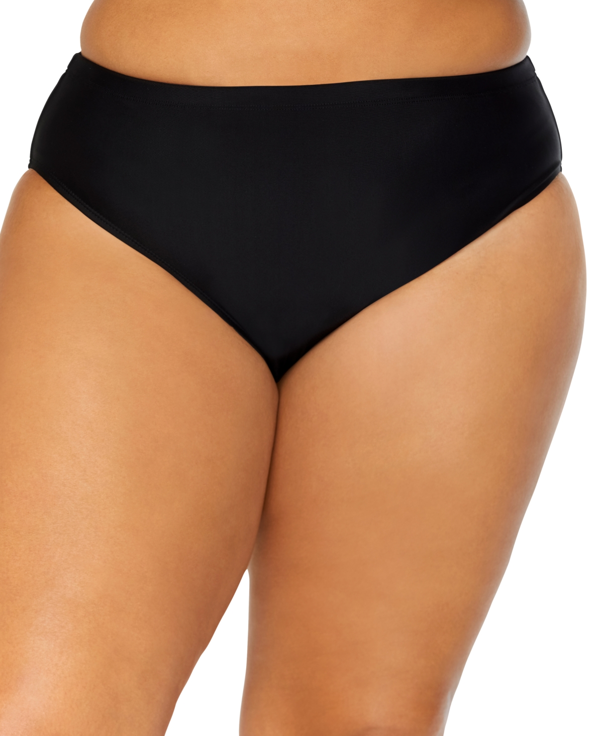 Plus Size Solid Bikini Briefs, Exclusively at Macy's - Black