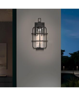 Dusk to Dawn Outdoor Hardwired Wall Lantern Sconce with No Bulbs Included