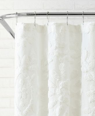 Chenille Laurel Cotton Shower Curtain, 72" x 72"
