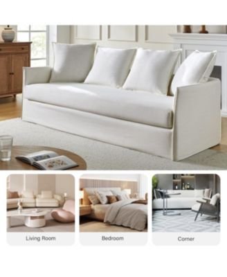 Gottfried Modern 80.3" Slipcovered Sofa with Removable Seat and Back Cushions