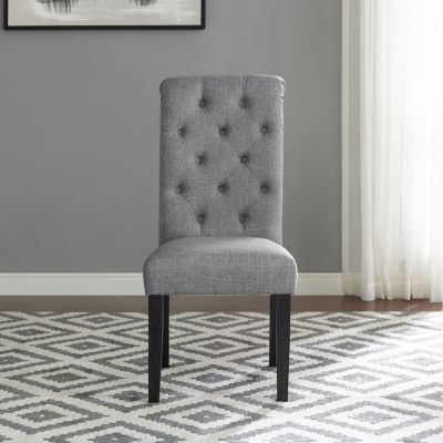 Urban Style Wood Dark Wash Turned-Leg Dining Set Table and 6 Chairs