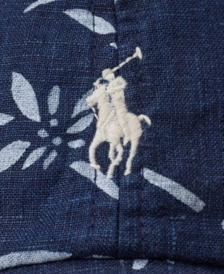 Polo Ralph Lauren Men's Tropical Indigo Linen Ball Cap - Macy's