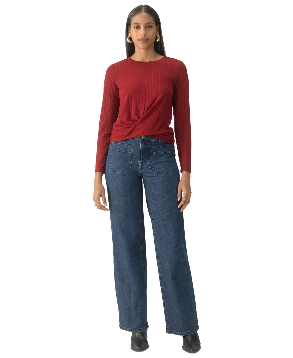 Sanctuary Women's The It Girl Ribbed Knit Top