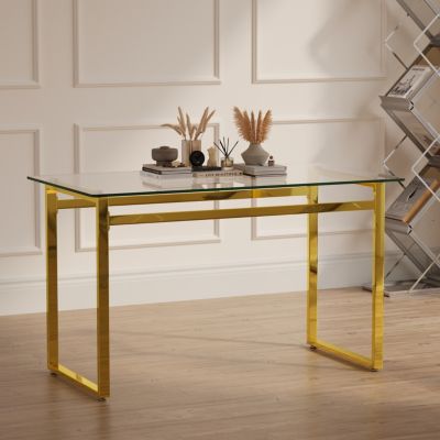 Streamdale  Furniture 1 PC  Glass Rectangular Glass Dining Table