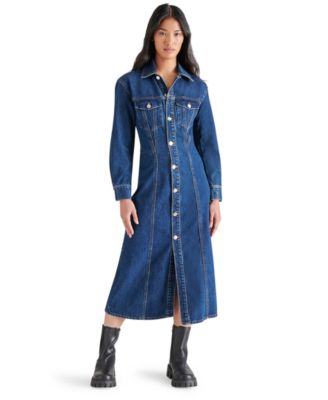 Steve Madden - Women's Maxine Denim Maxi Shirtdress