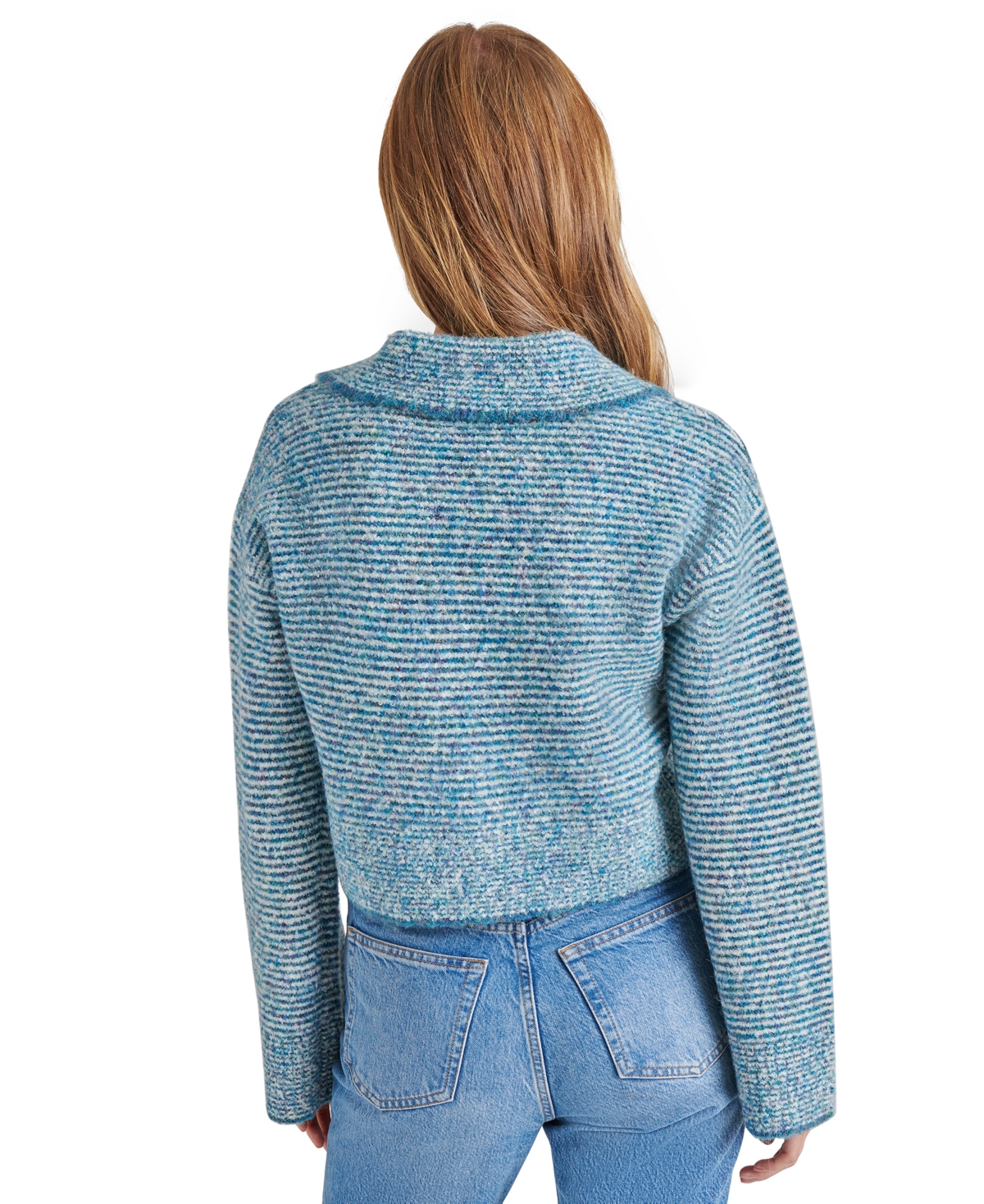 Steve Madden Esther Johnny Collar Sweater In Blue