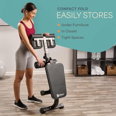 SculptTrainer Roman Chair Hyperextension Bench – Adjustable Back Extension Machine, Ab & Sit Up Bench Home Gym Equipment