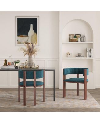 Teddy Set of 2  Fabric Adjustable Foot Nails Upholstered Seating  Dining Chair