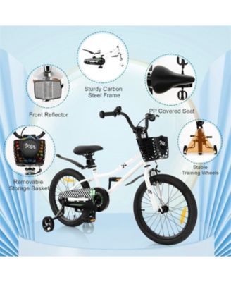 18 Inch Kids Bike with Kickstand and Coaster Brake for 4-8 Years Old