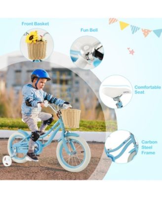 14-Inch Kids' Bike with Training Wheels and Adjustable Seat & Handlebar