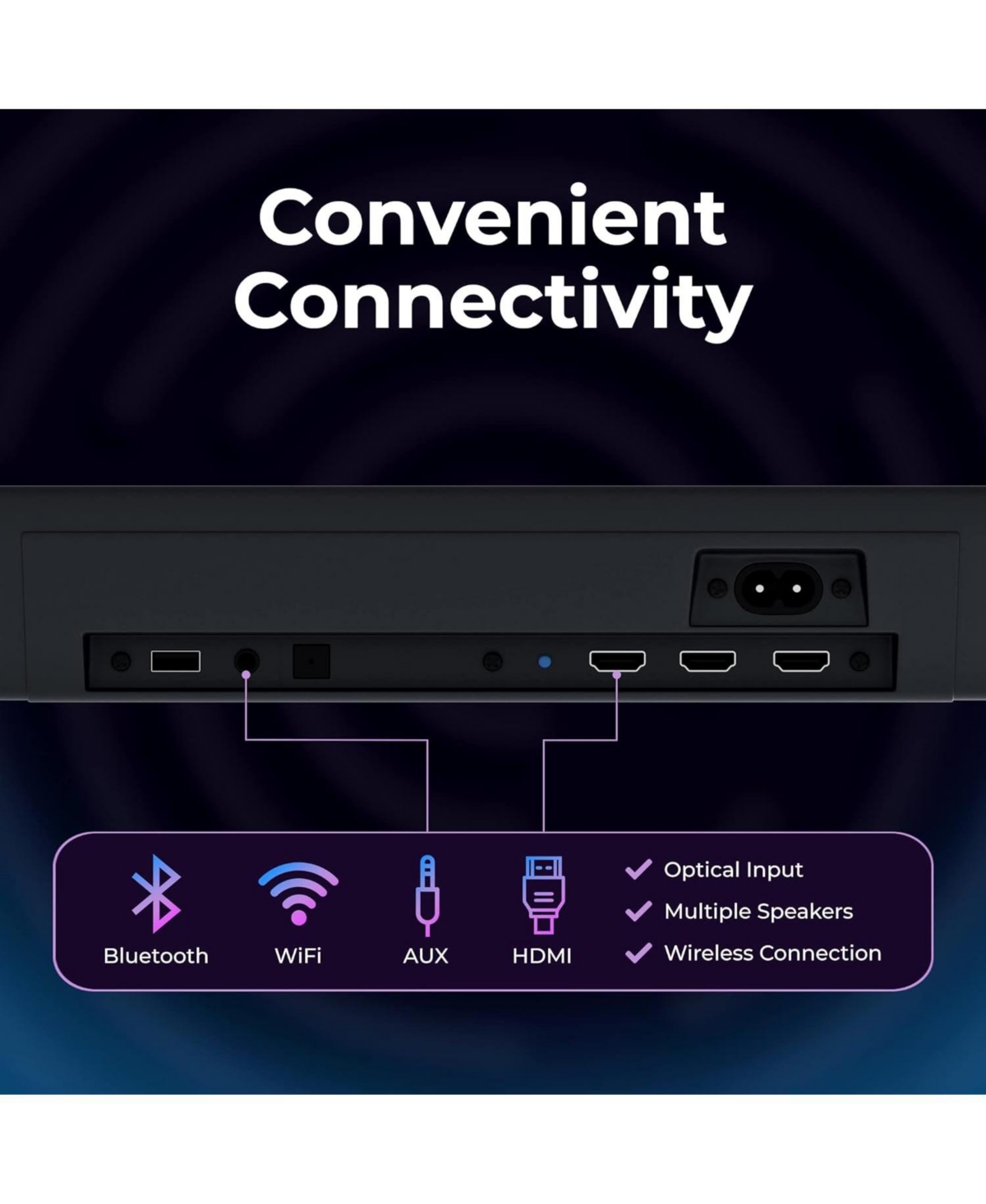 Philips Wireless soundbar with subwoofer 2.1 Channel Soundbar Dolby Atmos Dts Play-Fi Compatible 240W Home Theater