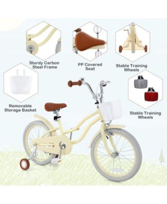 14/16/18 Inch Kids Bike Adjustable with Training Wheels Ages 3-8 Years Olds