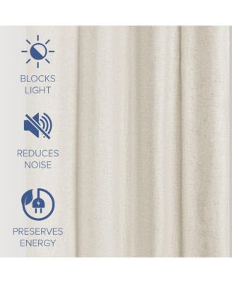 Linen Slub Blackout Grommet Pair (2 Panels), 52"×84"